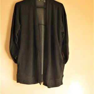 Zella cardigan open front long sleeves black size S